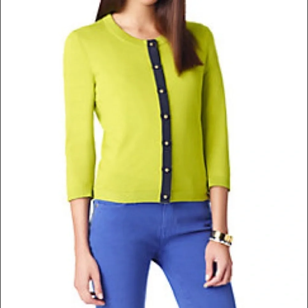 Women’s Kate Spade green silk blend button front Jeremy cardigan sweater size XS